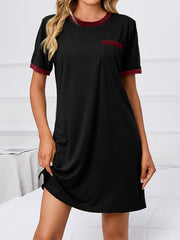Women's Simple Contrast Color Comfortable Casual Home Dress