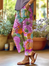 Women's Art Floral Loose Casual Pants (With Pockets)