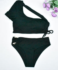 Buckle-Up One Shoulder Bikini: Swimwear for Confident Women