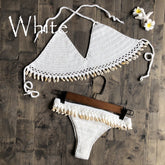 Hand Crocheted Shell Split Bikini