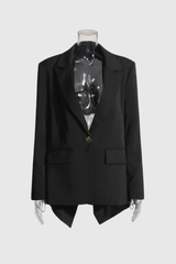 Cataleya Lace Lapel See Through Blazer