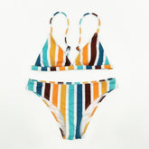 rainbow bikini Sexy Split Swimsuit