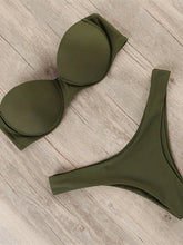 Push Up Bikini Swimwear Women Swimsuit Green Brazilian Bikini Set