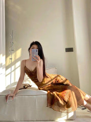 Monet Oil Painting Suspended Dress Girl