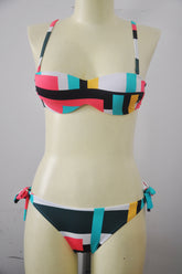 Color Block Smart Sexy Underwire Bikini for Women