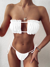 Bikini Swimsuit Sexy Pleated Hollow Out Cutout
