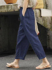 Loose Fitting Straight Cropped Harlan Pants.