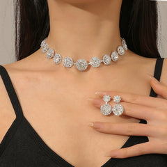 Simplicity Formal Solid Rhinestone (With Necklaces & Earrings)
