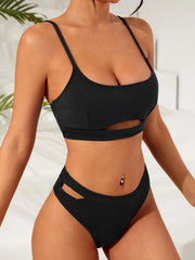 Women's Sexy Casual Vacation Split Swimsuit With Hollow Design (With Chest Pad)