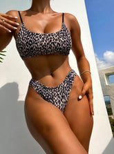Leopard Print Playing Sexy Bikini