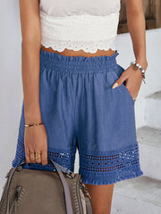 Casual Loose Solid Color Shorts Bottom