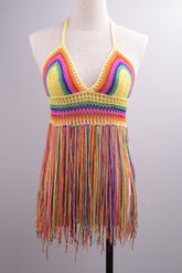 Hand Crocheted Tassel Swimsuit