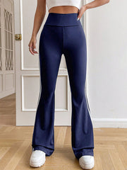 Split-Joint Striped High Waisted Wide Leg Trousers Pants