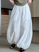 Elasticity Solid Color Split-Joint Harem Pants High Waisted Trousers Pants