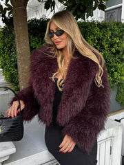 Liva- Plum Fur Coat