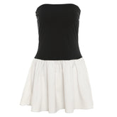 Zayda Strapless Pleated Mini Dress