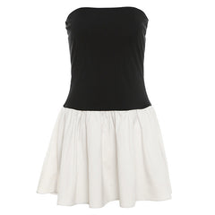 Zayda Strapless Pleated Mini Dress