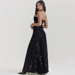 Aurora Embellished Lamé Gown
