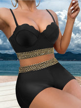 Women's Sexy Metallic Color Block Beach Sexy Bikini