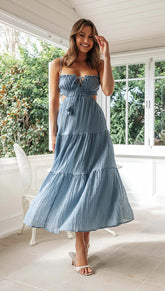 Lila Hollow Back Swing Dress