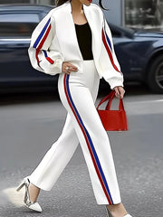 Column Striped Casual Pants Bottoms Trousers
