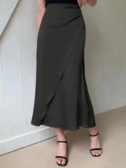 Solid Color Bodycon Skirts Bottoms