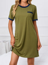 Women's Simple Contrast Color Comfortable Casual Home Dress