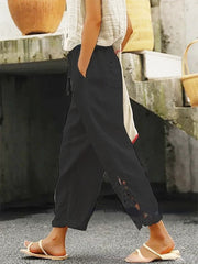 Women's Casual Lace Small Lace Patchwork Pants