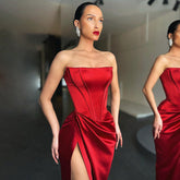 Olivia Satin Strapless Dress
