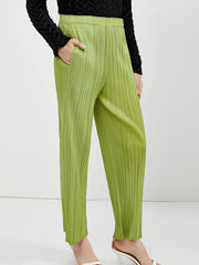 15 Colors Loose Elasticity High Waisted Wide Leg Pleated Pants