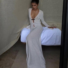 Ayla Dress �White Crochet