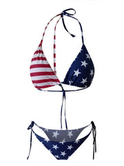 Women's Sexy Metallic Color Block Beach Sexy Bikini