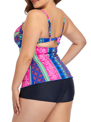 Fashion Print Sexy Plus Size Two-Piece Swimsuit