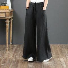 Women's Solid Loose Wide Leg Pants