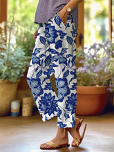 Women's Art Floral Loose Casual Pants (With Pockets)