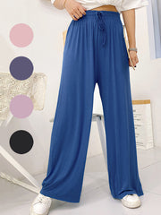 Solid Color Loose Modal Wide-Leg Casual Pants