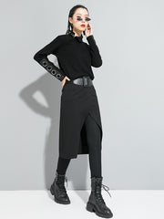 False Two Solid Split-Joint Culotte