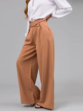 Pleated Split-Joint High Waisted Loose Trousers Pants