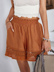 Casual Loose Solid Color Shorts Bottom