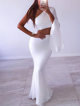 Bodycon One-Shoulder Two-Piece Suits