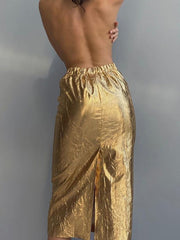 Solid Color A-line Skirts Bottoms