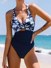 Printed Backbone With Sexy Triangular Shorts Swimwear