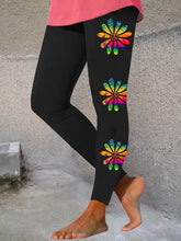 Women's Hippie Flower Print Leggings