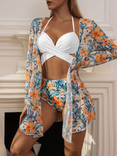 Sexy Print Sunscreen Beach Three-piece Set