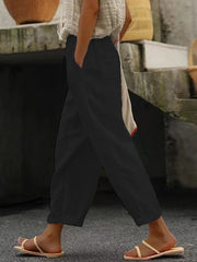 Loose Fitting Straight Cropped Harlan Pants.