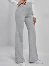 Solid Color High Waisted Trousers Pants