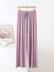 Solid Color Loose Modal Wide-Leg Casual Pants