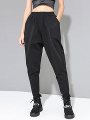 Original Creation Loose Harem Pants Solid Color Pants