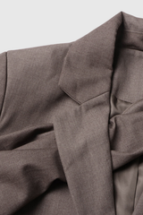 Abiel Ruch Asymmetric Shawl Blazer In Grey
