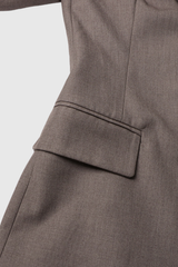 Abiel Ruch Asymmetric Shawl Blazer In Grey